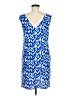 Everly 100% Polyester Print Blue Casual Dress Size M - photo 2