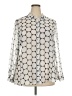 Lane Bryant 100% Polyester Polka Dots Silver Long Sleeve Blouse Size 18 (3) - photo 1