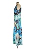 Topshop 100% Polyester Print Blue Cocktail Dress Size 10 - photo 5