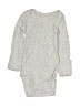 Carter's 100% Cotton Solid Gray Long Sleeve Onesie Size Newborn - photo 1