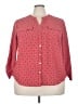Notations Polka Dots Red 3/4 Sleeve Blouse Size 3X - photo 1