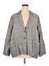 Coldwater Creek 100% Linen Chevron-herringbone Gray Blazer Size 2X - photo 1