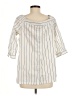 Kenar Stripes Ivory 3/4 Sleeve Blouse Size M - photo 2