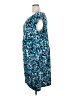 Connected Apparel Print Teal Cocktail Dress Size 24W - photo 5
