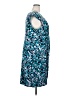 Connected Apparel Print Teal Cocktail Dress Size 24W - photo 4