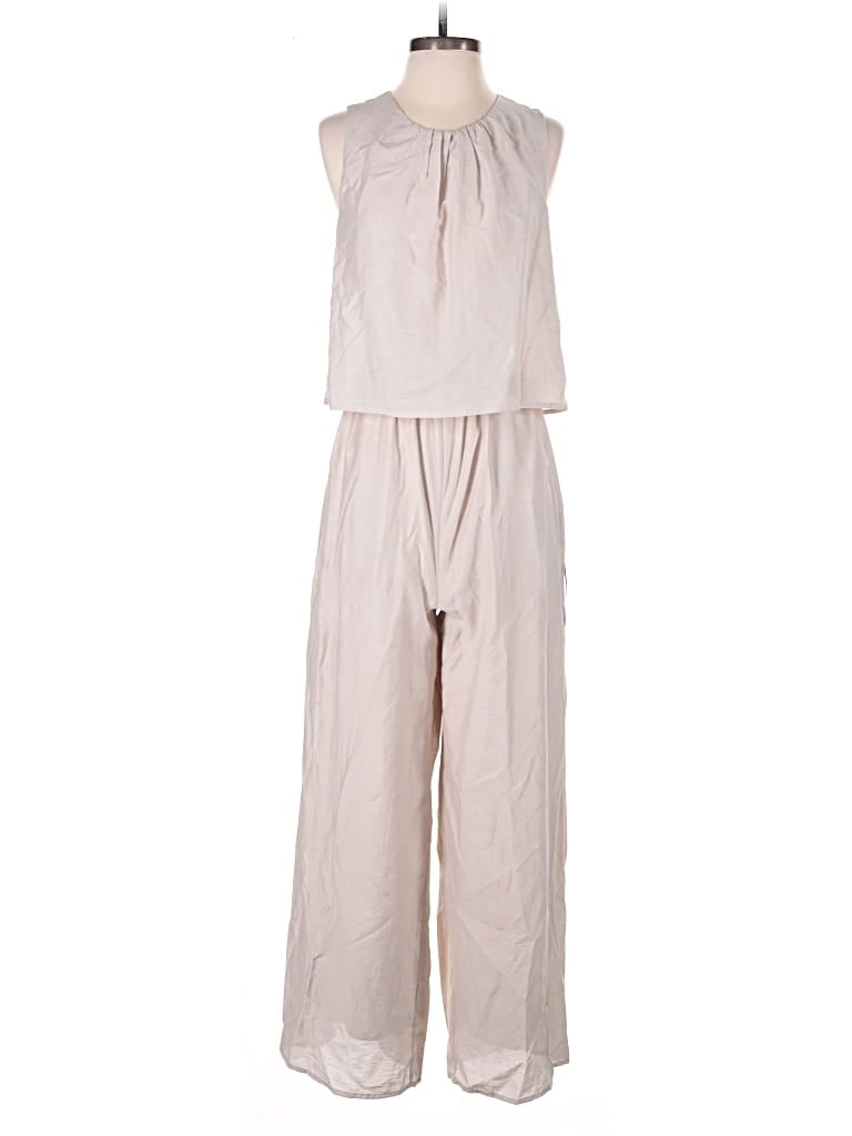 Mila Mae Jumpsuit In Tan