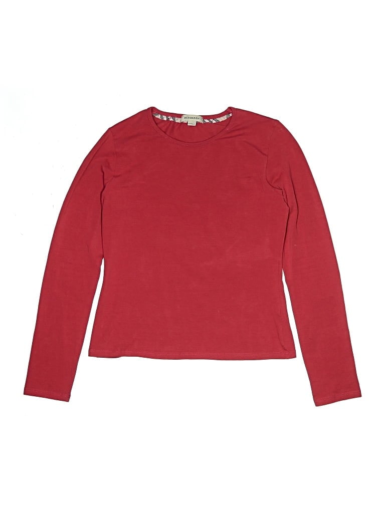 Pre-owned Burberry Kids' Long Sleeve T-shirt In Red