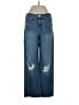 Express 100% Cotton Hearts Blue Jeans Size 0R - photo 1