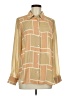 Rose + Olive 100% Polyester Color Block Tan Long Sleeve Blouse Size M - photo 1