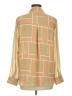Rose + Olive 100% Polyester Color Block Tan Long Sleeve Blouse Size M - photo 2