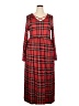 LILBETTER Plaid Red Casual Dress Size 3XL - photo 1