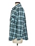 Altar'd State 100% Cotton Plaid Teal Long Sleeve Button-Down Shirt Size M - photo 5