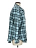 Altar'd State 100% Cotton Plaid Teal Long Sleeve Button-Down Shirt Size M - photo 4