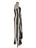Elan 100% Rayon Chevron-herringbone Silver Cocktail Dress Size S - photo 4
