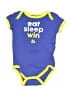 RBX 100% Cotton Color Block Blue Short Sleeve Onesie Size 0-6 months - photo 1