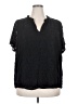 Nine Britton Black Short Sleeve Blouse Size 3X - photo 1