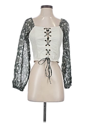Forever That Girl for Anthropologie 3/4 Sleeve Blouse (view 1)