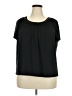 Sag Harbor 100% Polyester Black Short Sleeve Blouse Size 2X - photo 1