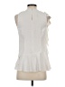Ann Taylor 100% Polyester Ivory Sleeveless Blouse Size XS - photo 2