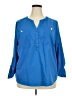 Adrienne Vittadini Blue 3/4 Sleeve Blouse Size 2X - photo 1