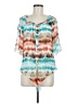 BCX 100% Polyester Teal Short Sleeve Blouse Size M - photo 1