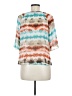 BCX 100% Polyester Teal Short Sleeve Blouse Size M - photo 2