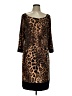 Tiana B. Animal Print Brown Casual Dress Size L - photo 1