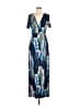 AaKaa Tropical Blue Casual Dress Size M - photo 1