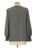 Halogen 100% Polyester Houndstooth Gray Long Sleeve Blouse Size M - photo 2