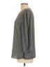 Halogen 100% Polyester Houndstooth Gray Long Sleeve Blouse Size M - photo 5