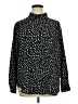 Mi ami Animal Print Black Long Sleeve Blouse Size XL - photo 1