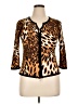 Belldini Animal Print Brown Cardigan Size XL - photo 1