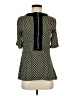 Zara Houndstooth Black Short Sleeve Blouse Size XS - photo 1
