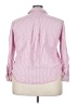 Jachs Girlfriend 100% Lyocell Stripes Pink Long Sleeve Button-Down Shirt Size XXL - photo 2