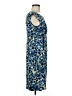 Connected Apparel Print Blue Casual Dress Size 8 (petite) - photo 4
