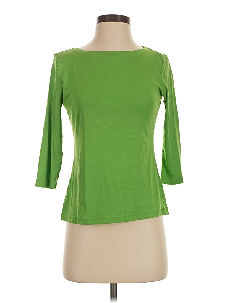 Pre-owned Talbots 3/4 Sleeve T-shirt In Green