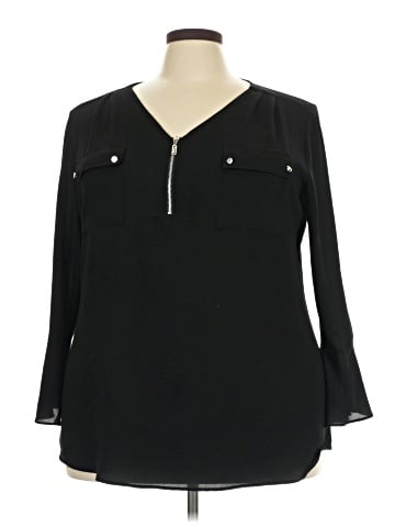 NY Collection Long Sleeve Blouse (view 1)