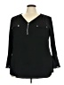 NY Collection Black Long Sleeve Blouse Size 3X - photo 1