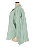 Roxy 100% Cotton Solid Green Long Sleeve Button-Down Shirt Size XXL - photo 5