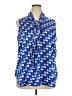 Bar III Blue Sleeveless Blouse Size 2X - photo 1