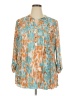 New Directions 100% Polyester Teal 3/4 Sleeve Blouse Size 2X - photo 1