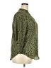 Lush 100% Polyester Animal Print Green 3/4 Sleeve Blouse Size XXL - photo 4