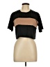 Shein Color Block Black Short Sleeve T-Shirt Size L - photo 1