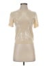 Zara Metallic Gold Short Sleeve Turtleneck Size S - photo 1