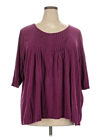 Woman Within 3/4 Sleeve Blouse (view 1)