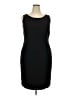 Kasper Solid Black Cocktail Dress Size 18 - photo 1