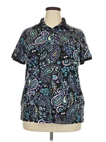 Woman Within Short Sleeve Blouse (view 1)