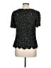 Marina 100% Silk Black Short Sleeve Top Size M - photo 2