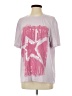 Romwe 100% Polyester Stars Pink Short Sleeve T-Shirt Size S - photo 1