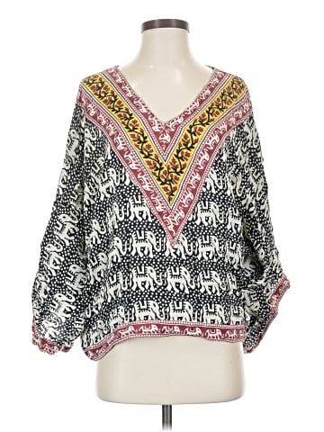 Tolani 3/4 Sleeve Silk Top (view 1)